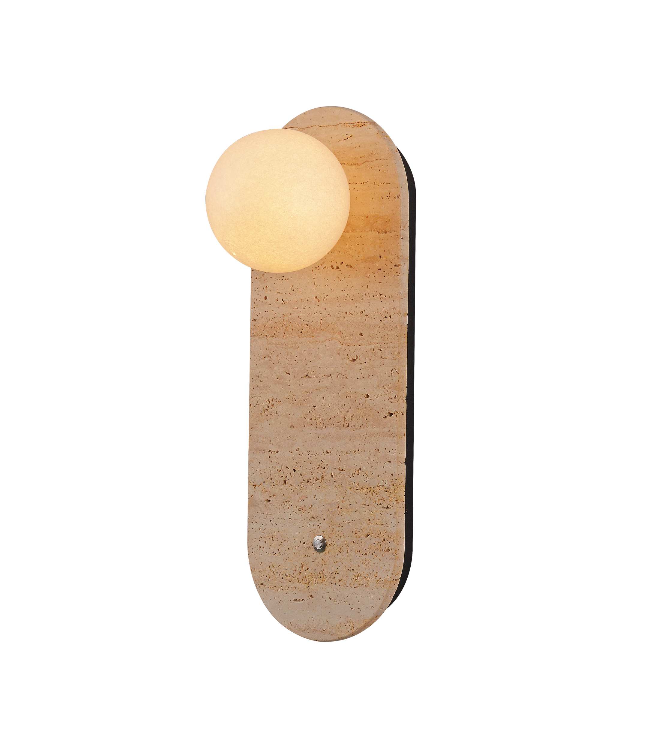 Travertiini Oval Globe seinävalaisin